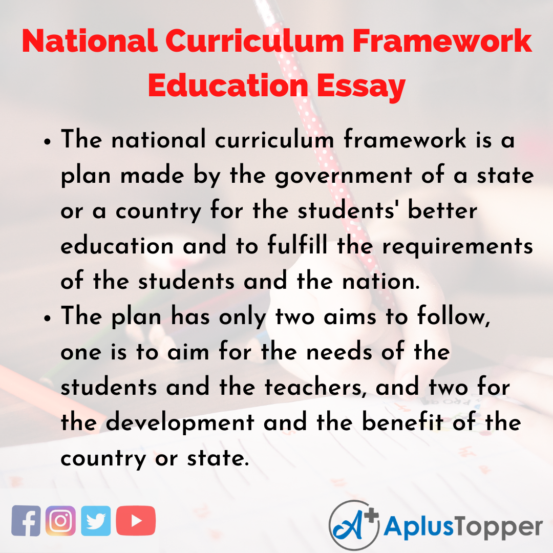 Essay on National Curriculum Framework Education