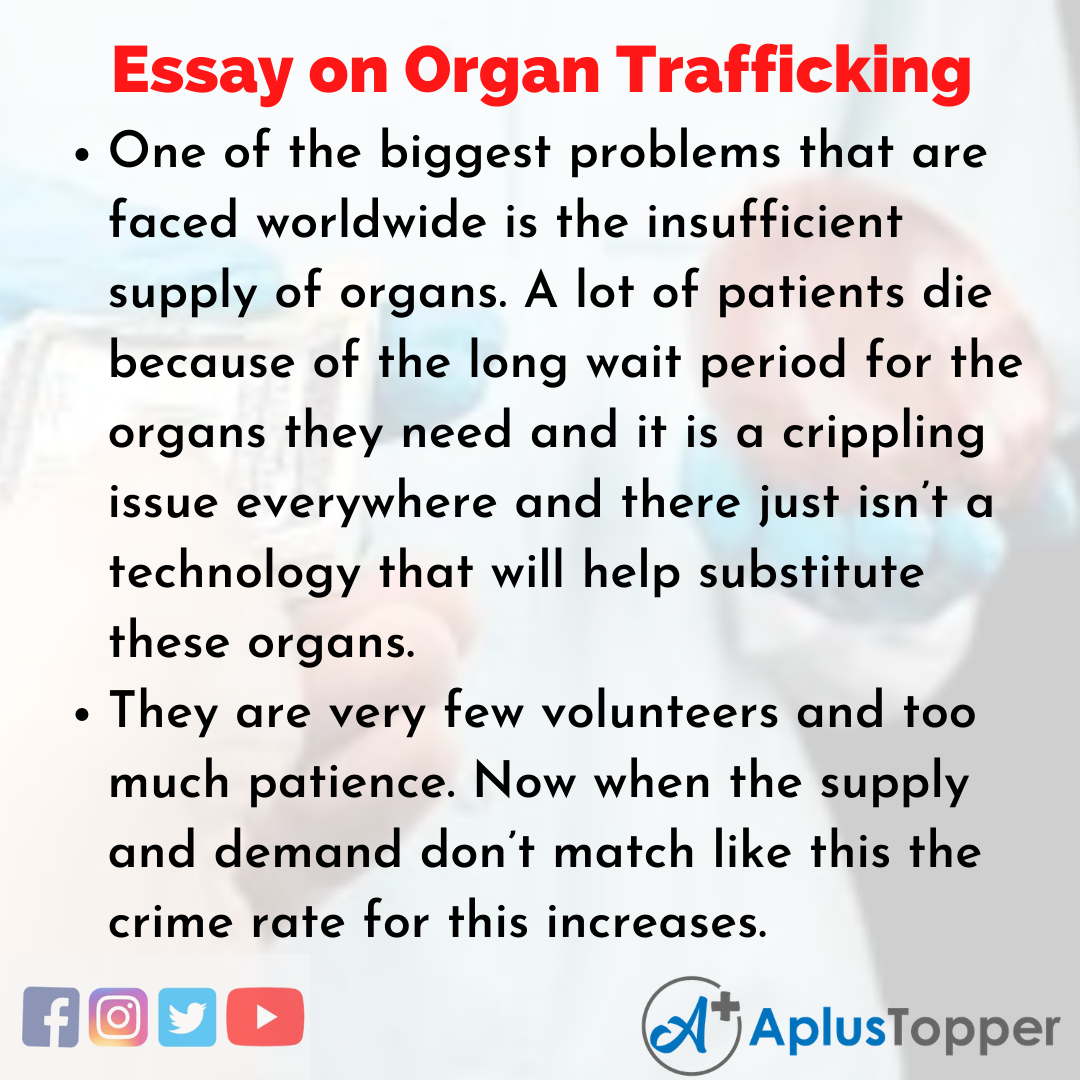 Essay on Organ Trafficking