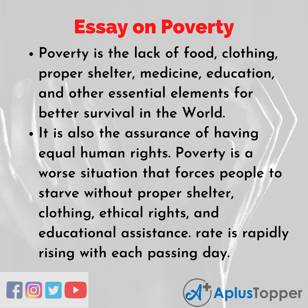 essay on poverty as a social problem
