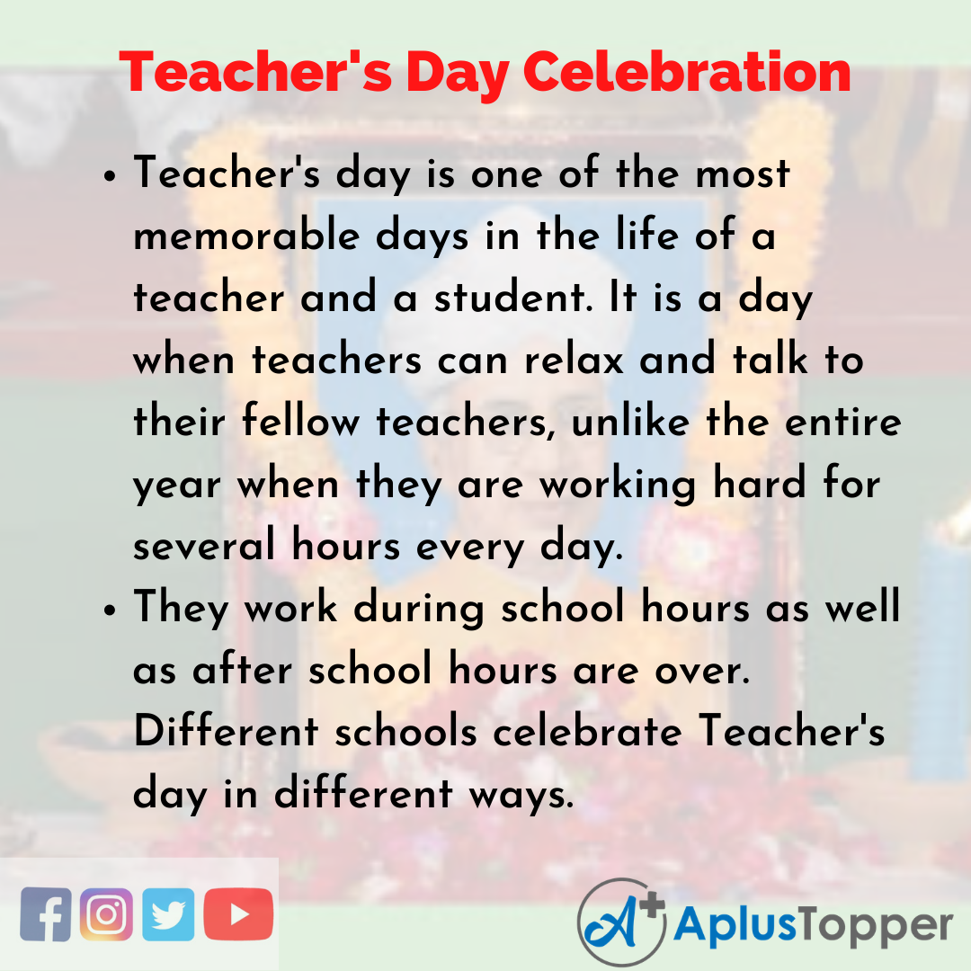 Essay on Teacher's Day Celebration