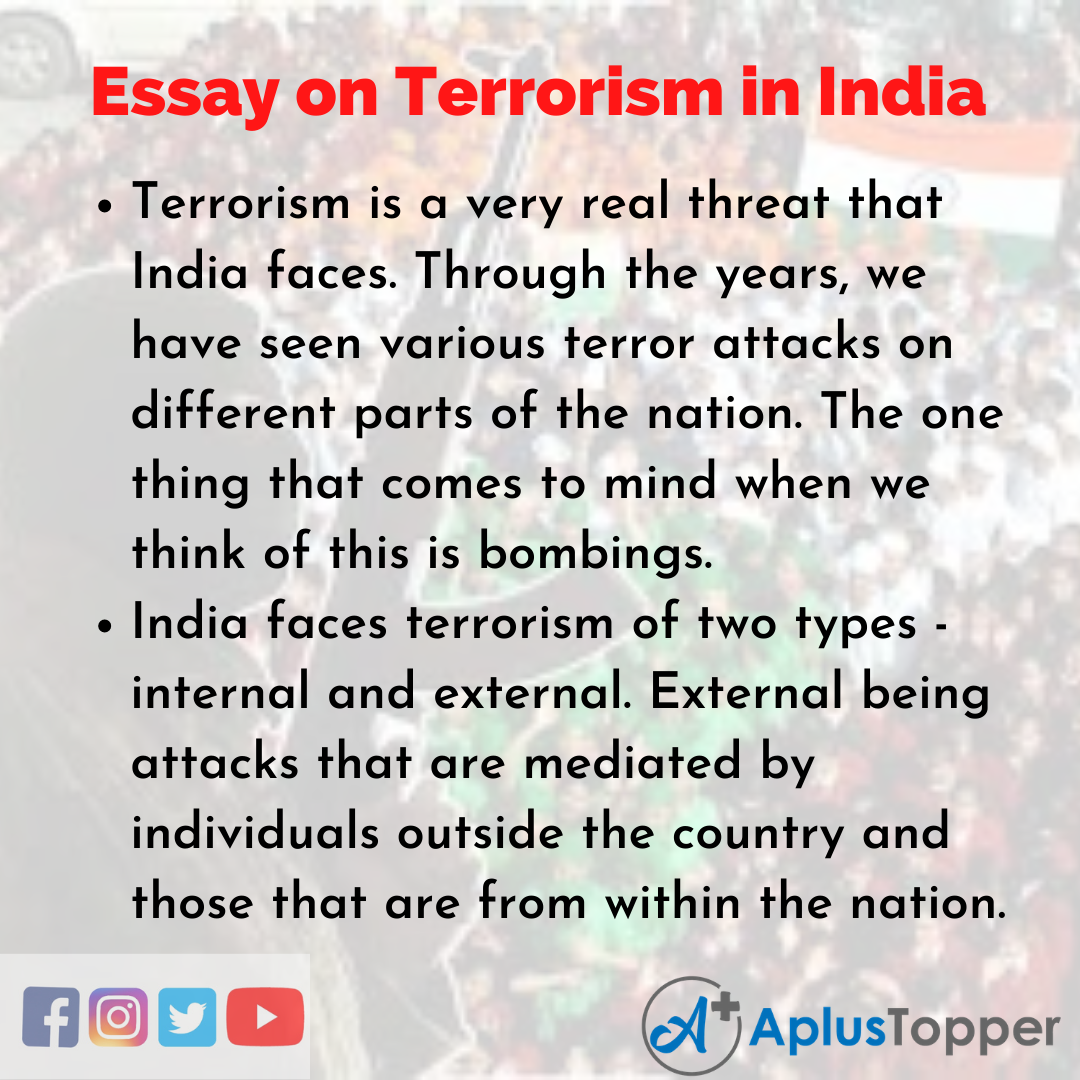 Essay on Terrorism in India