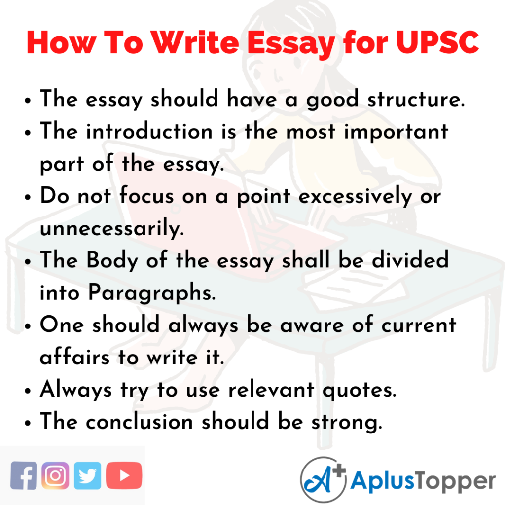 how write essay in upsc