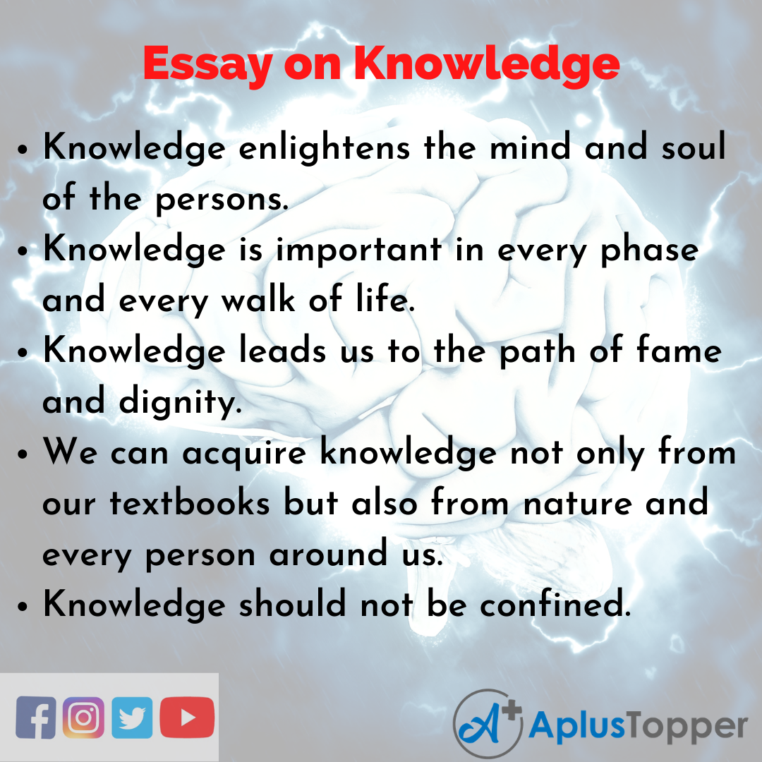essay about knowledge and education