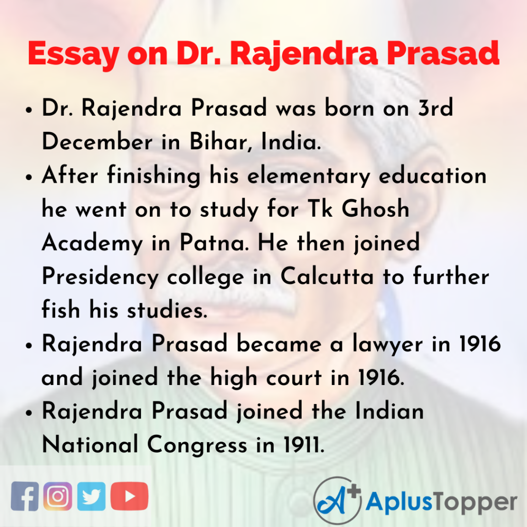 essay on dr rajendra prasad 300 words