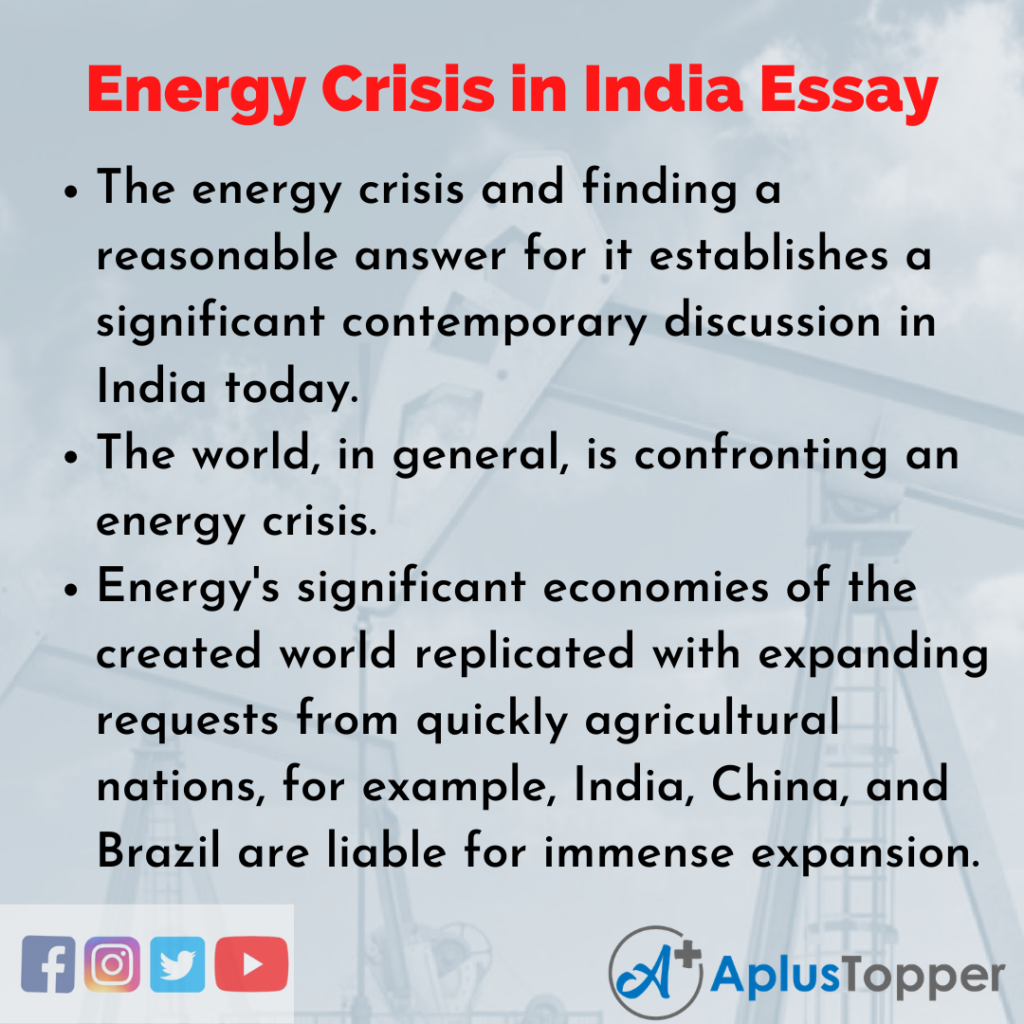 essay on energy crisis in 250 words