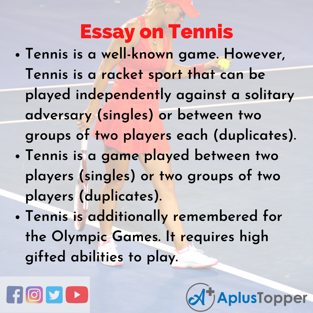 my favourite sport essay tennis