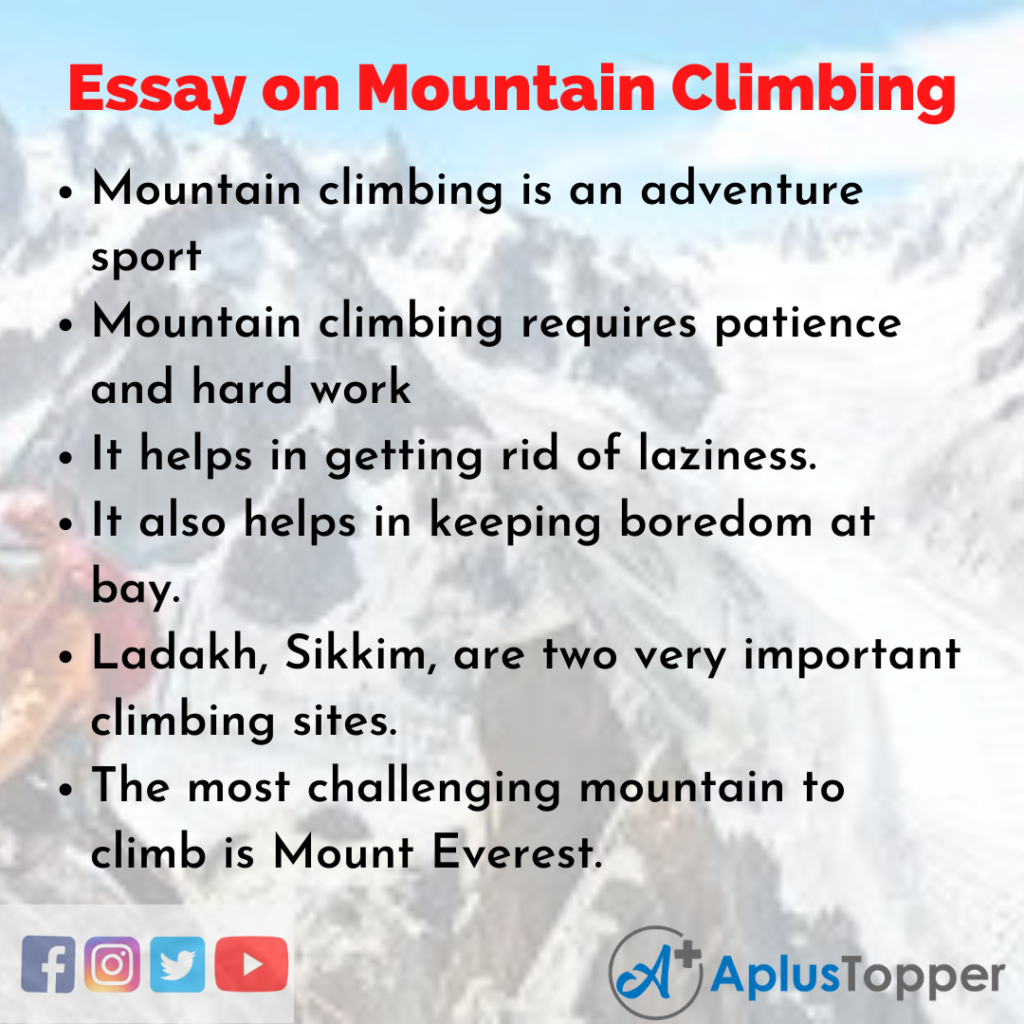 short essay on rock climbing experience
