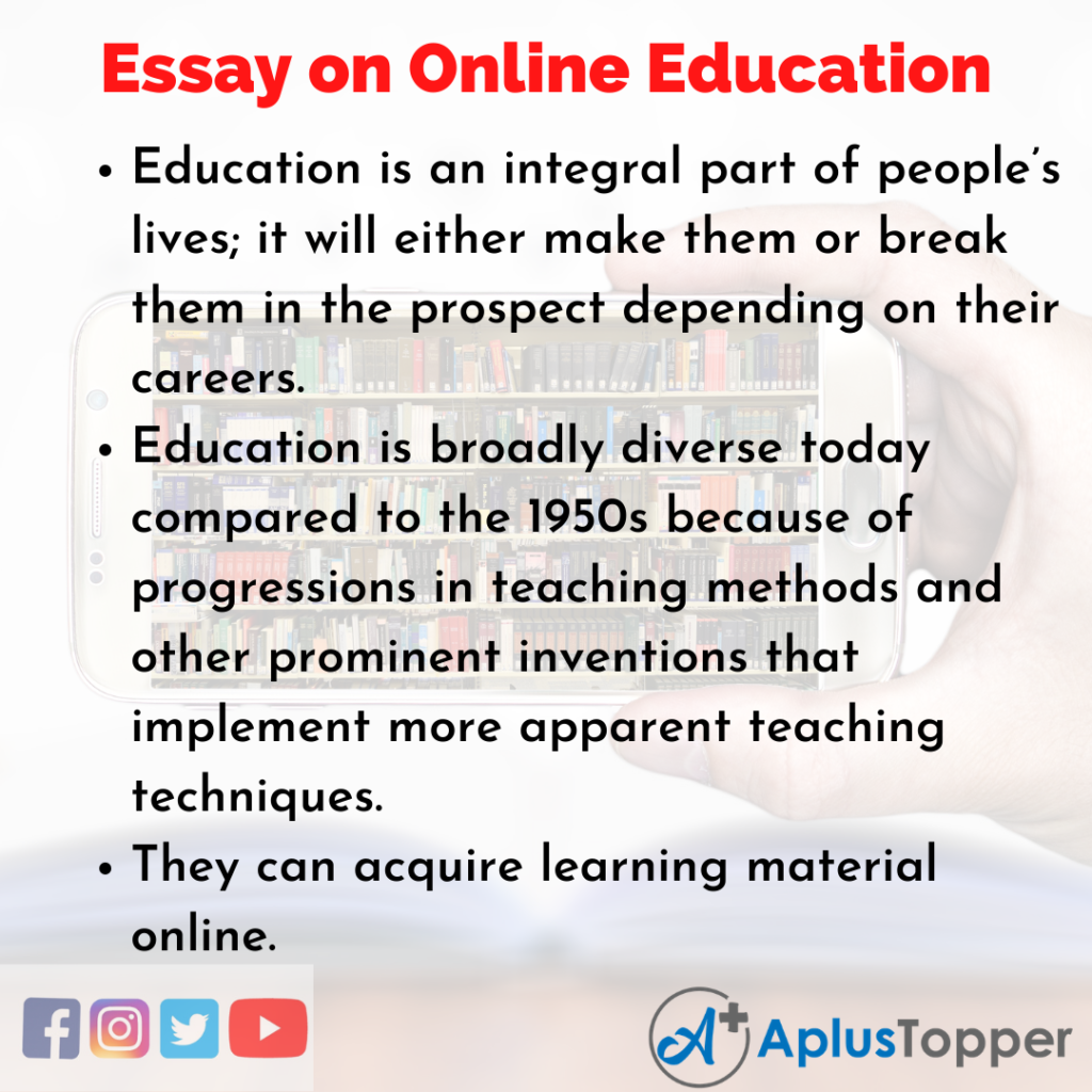 important of online education essay