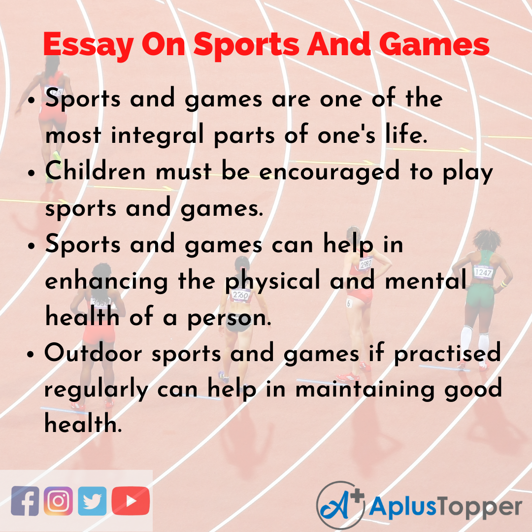 Short Essay On Sports And Games