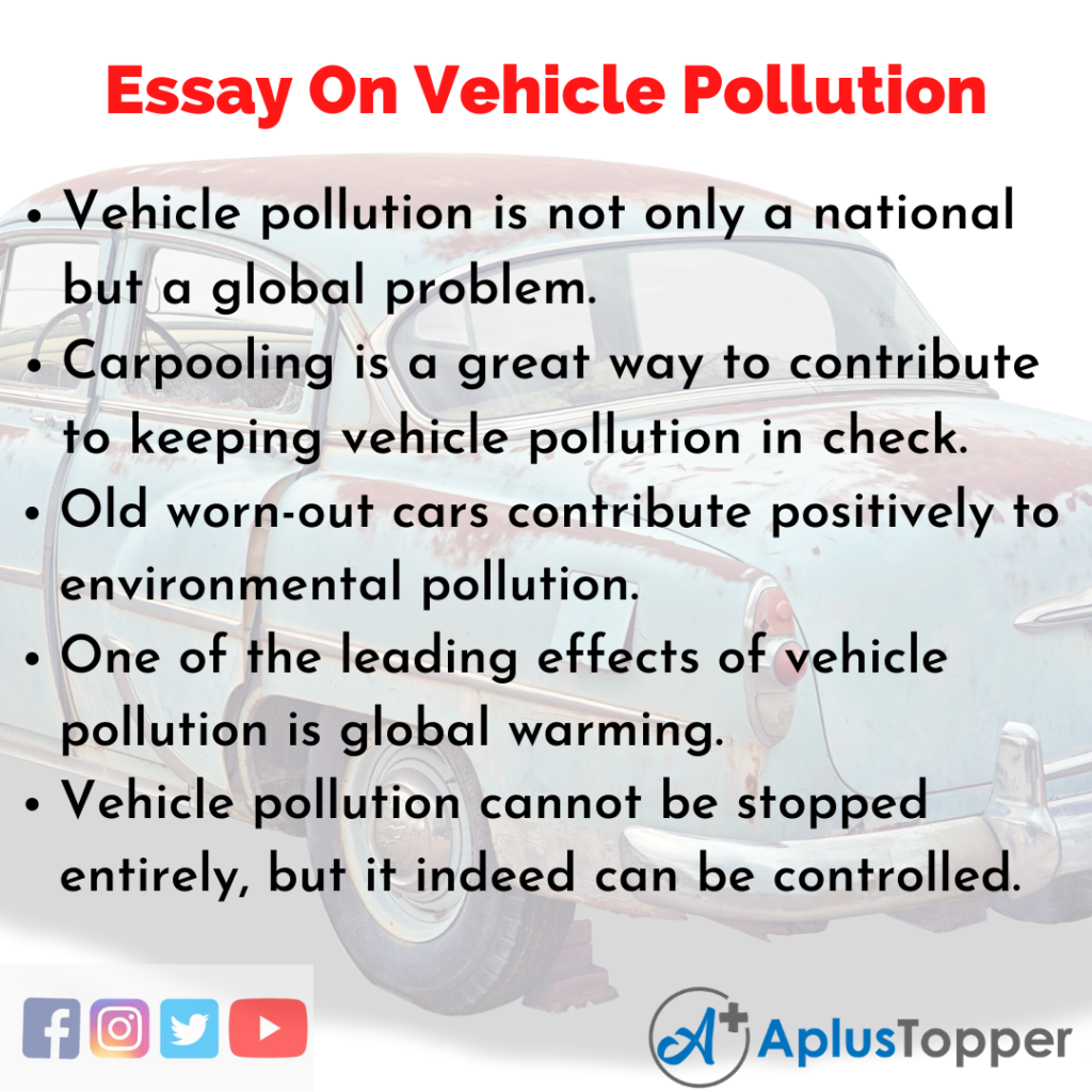vehicle pollution problems and solutions essay