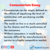 consumerism for and against essay