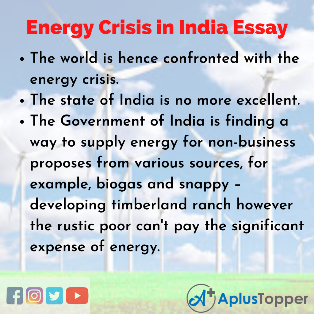 energy crisis essay question