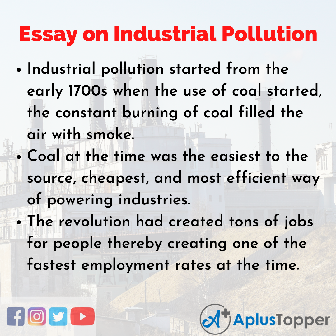 Short Essay on Industrial Pollution