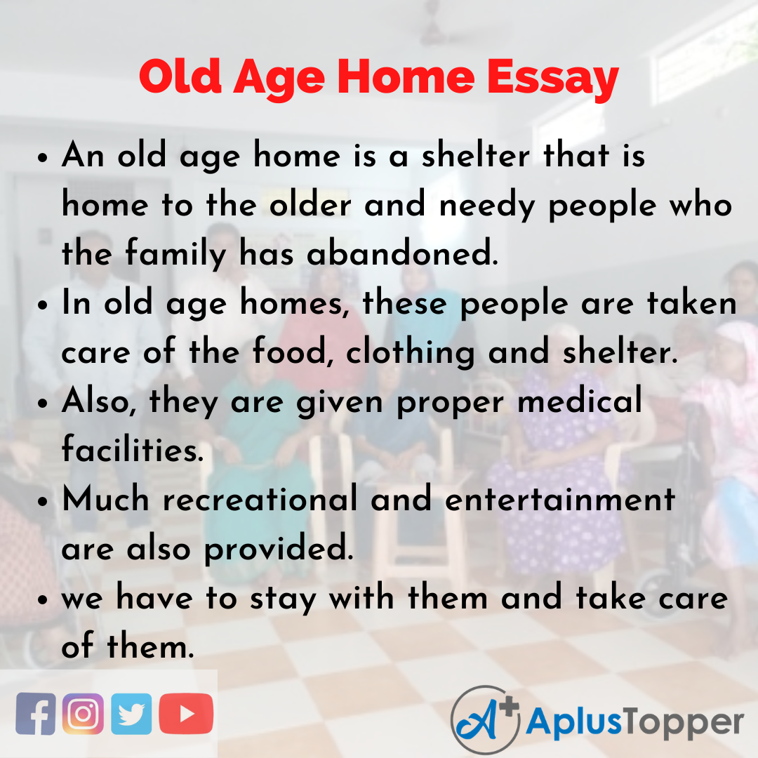 report writing on old age home visit