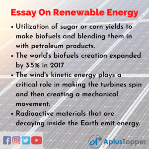 renewable energy essay 400 words