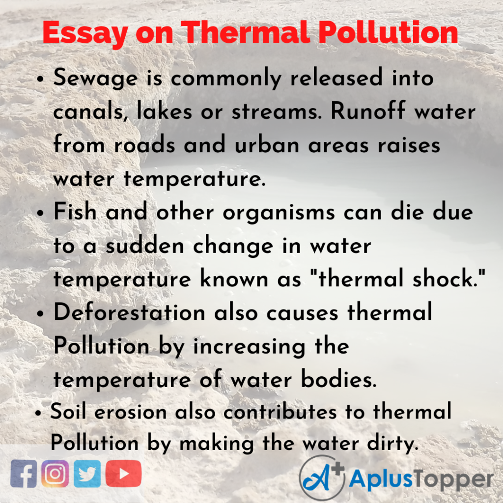 essay about thermal pollution