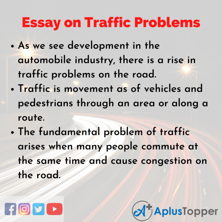 essay about traffic problems and solutions