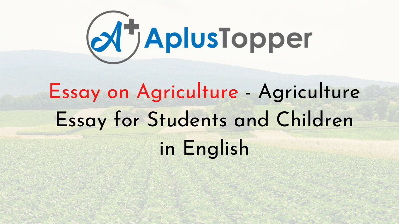 agriculture essay questions