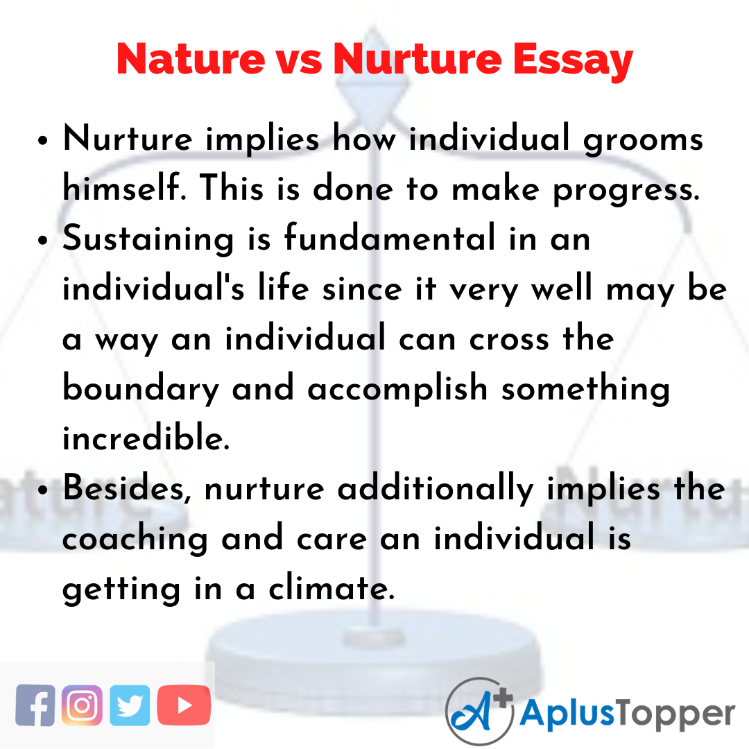 nature or nurture examples
