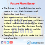 my future essay 150 words template