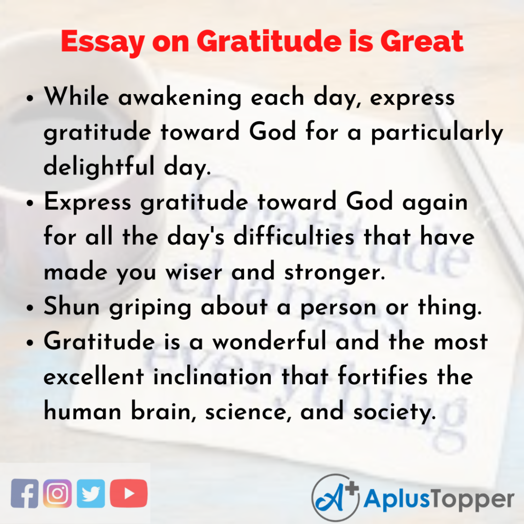 college essay on gratitude