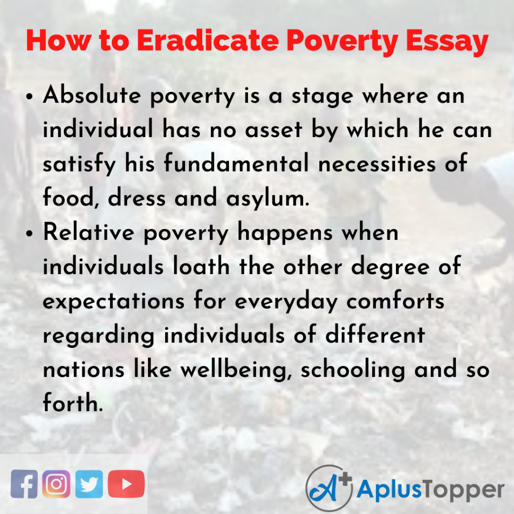 essay eradicate poverty
