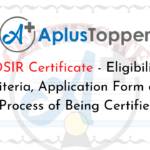 DSIR Certificate