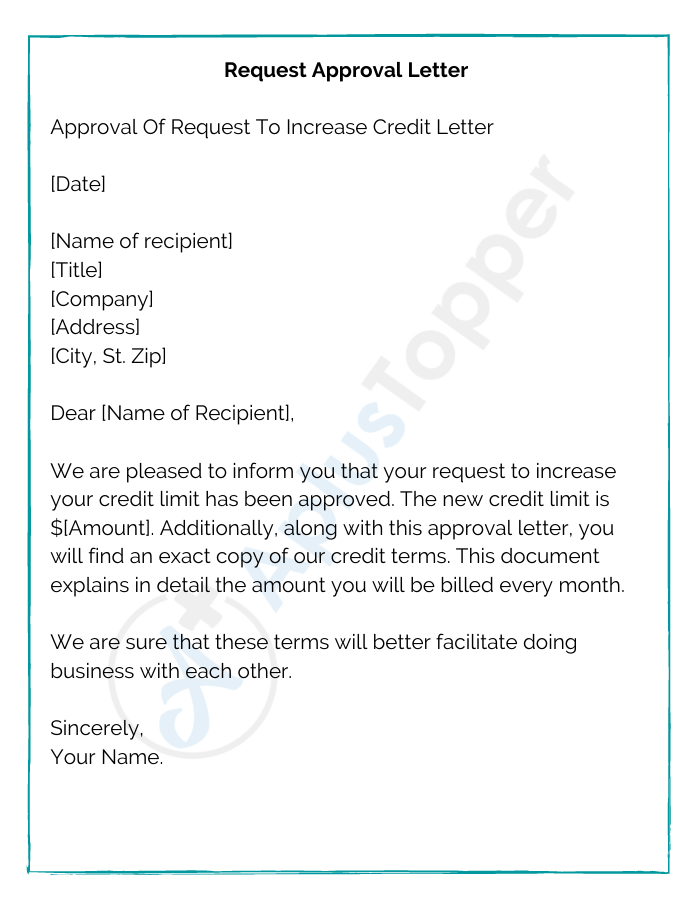 Request Approval Letter