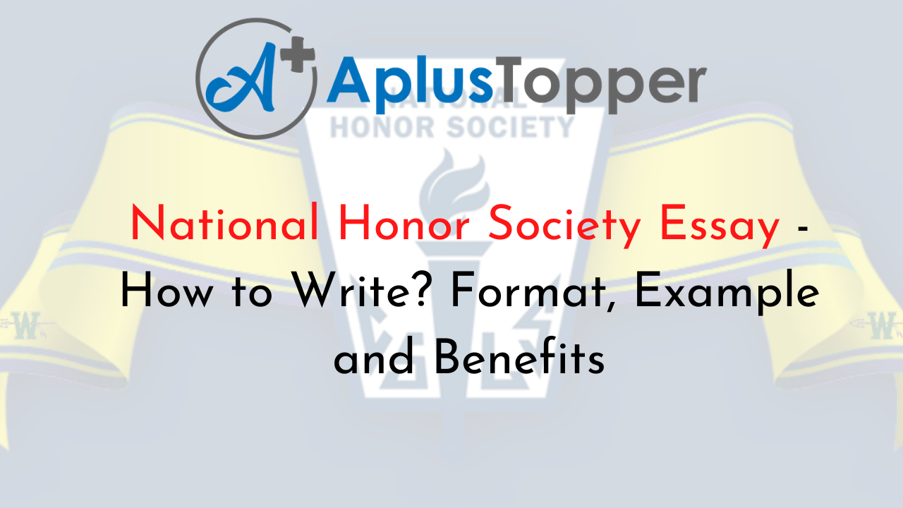 example essay for national honor society