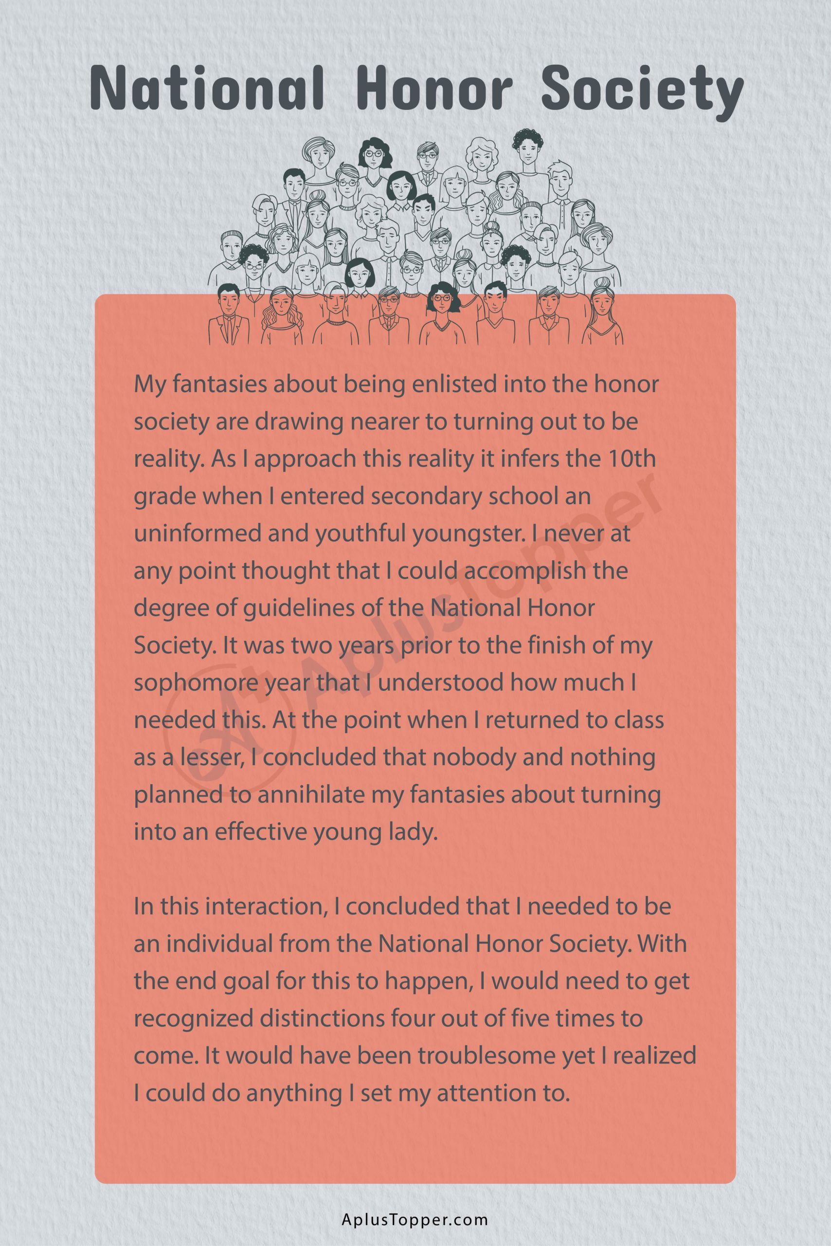 example essay for national honor society