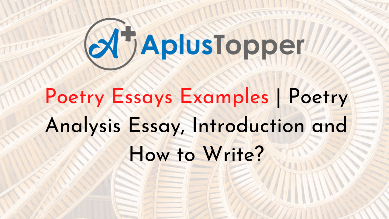how to write an introduction to a poetry essay