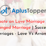 Debate on Love Marriage and Arranged Marriage