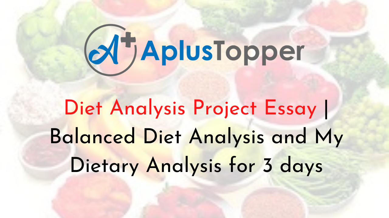 my diet analysis project essay