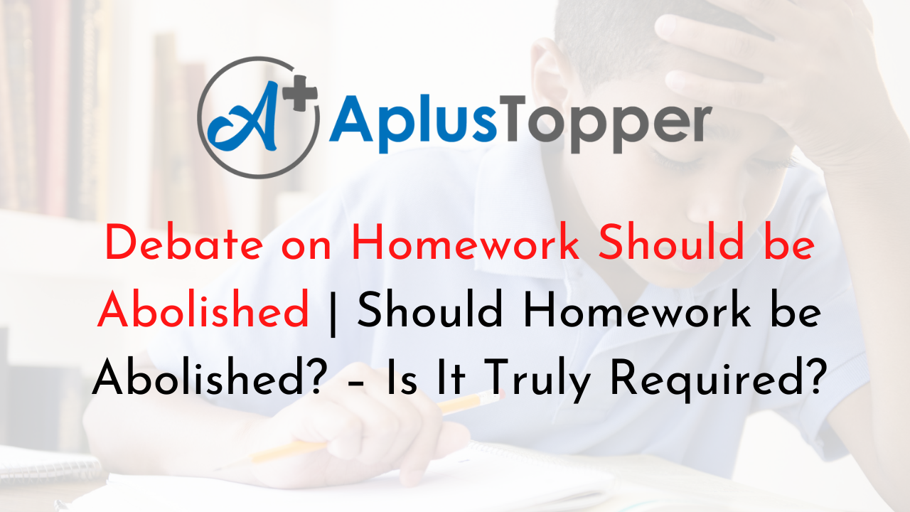 homework should be abolished or not