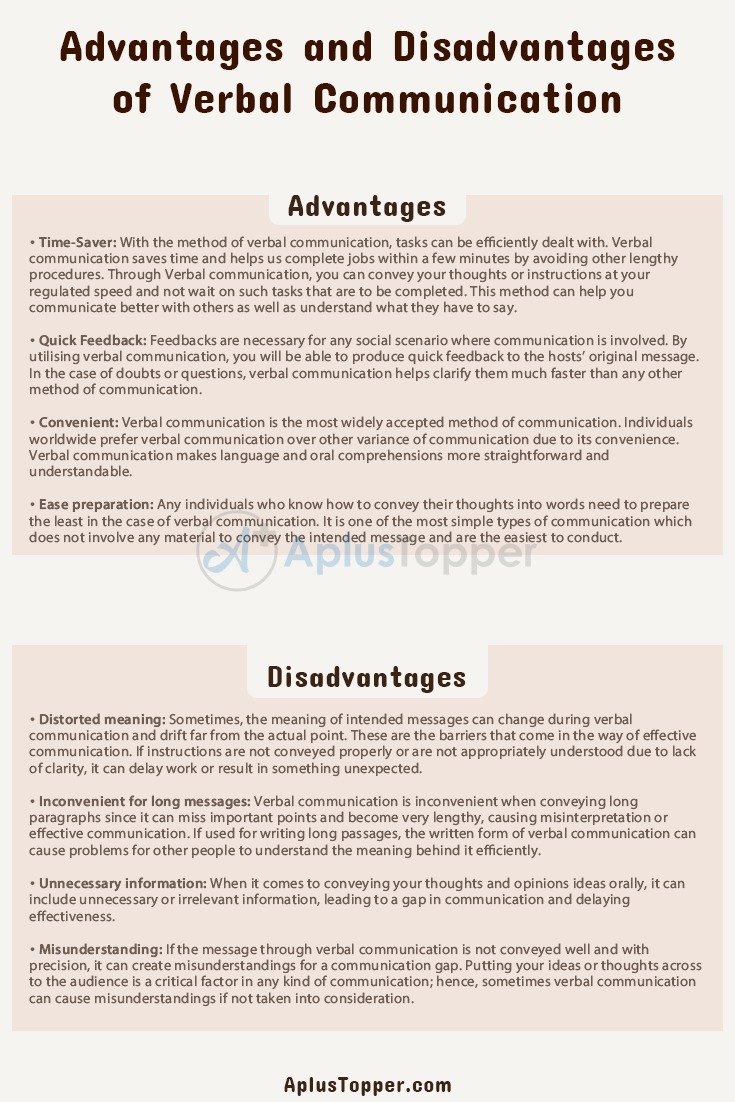 Advantages and Disadvantages of Verbal Communication 2