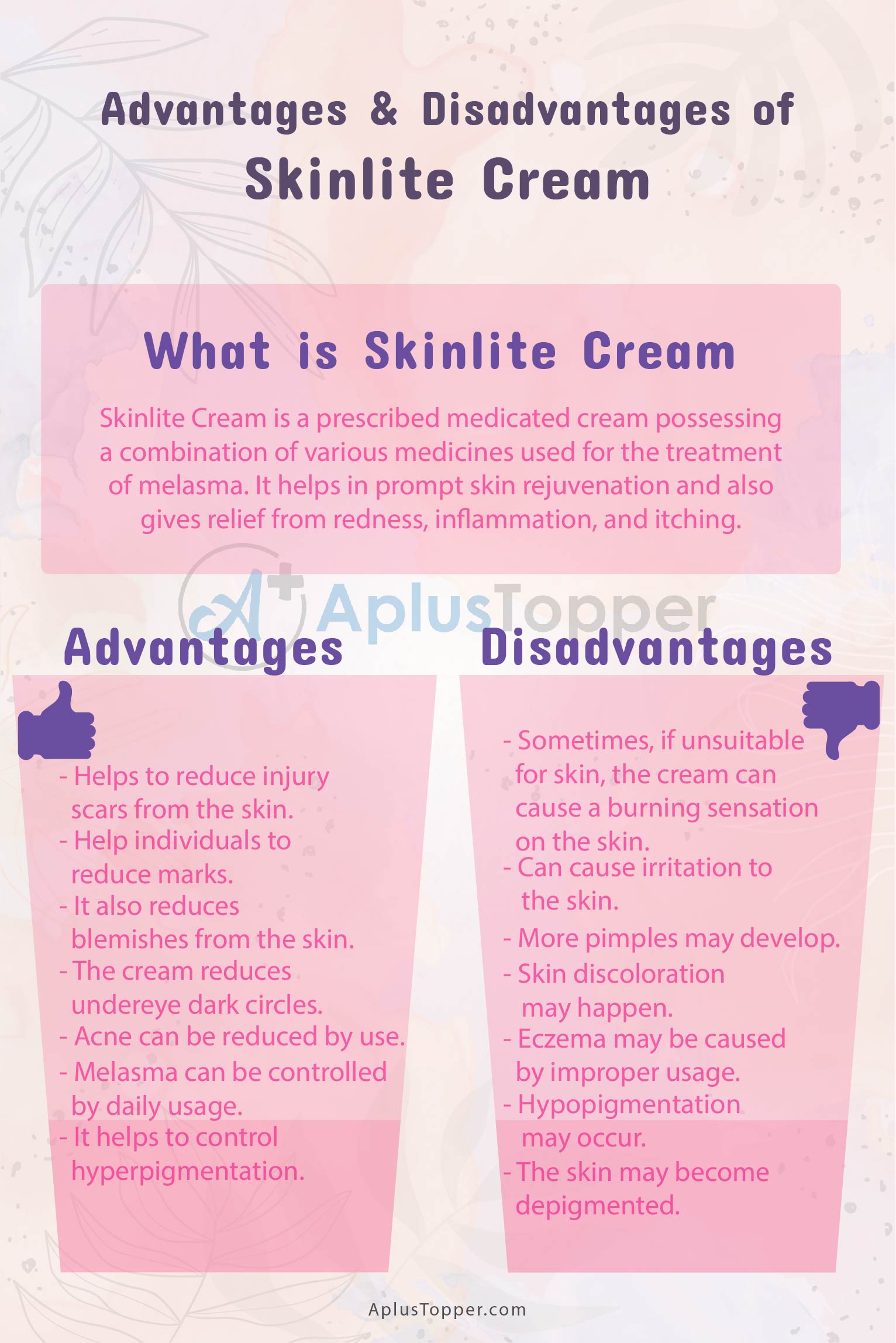 Skinlite Cream Advantages and Disadvantages 1