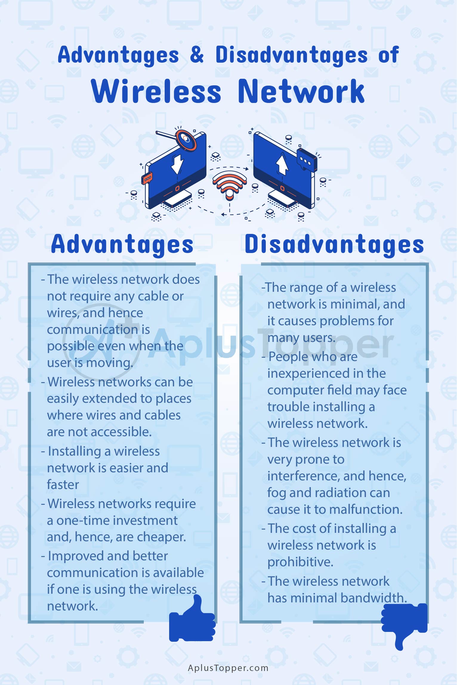 Wireless Network Advantages and Disadvantages 1