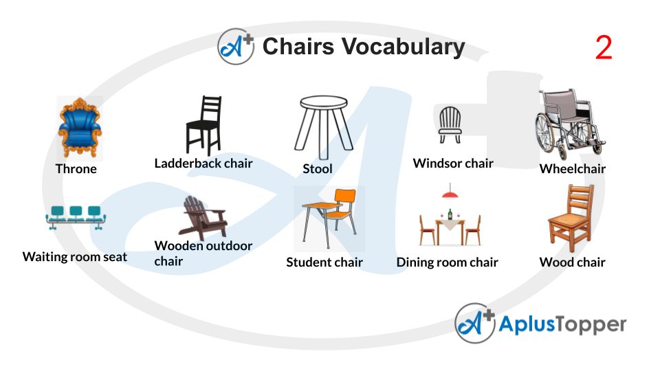 Chairs Vocabulary With Pictures