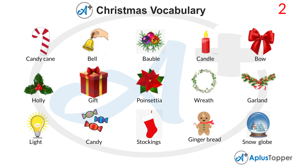 Christmas Vocabulary With Pictures