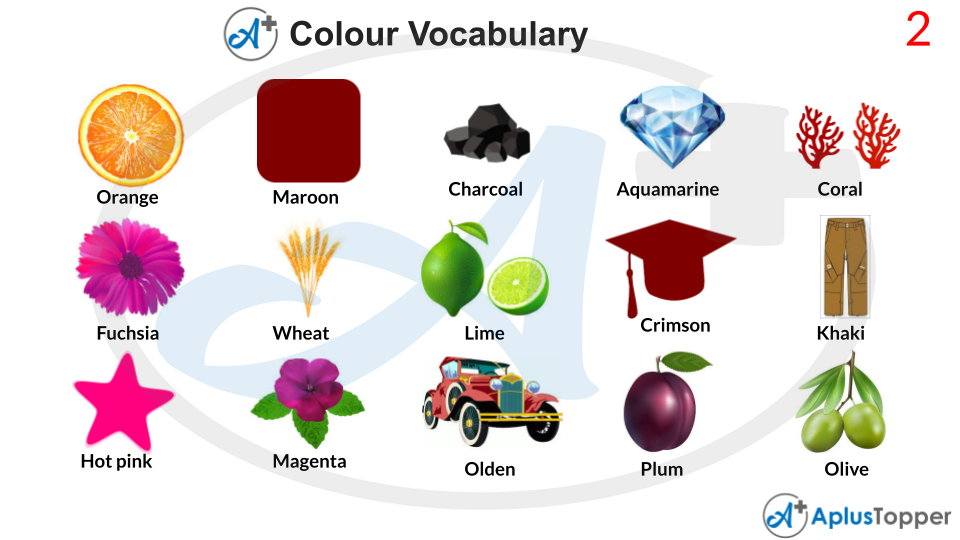 Colour Vocabulary With Images