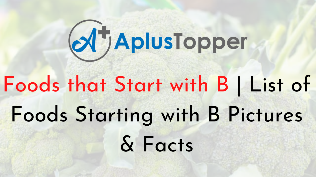 Foods that Start with B  List of Foods Starting with B Pictures & Facts -  A Plus Topper
