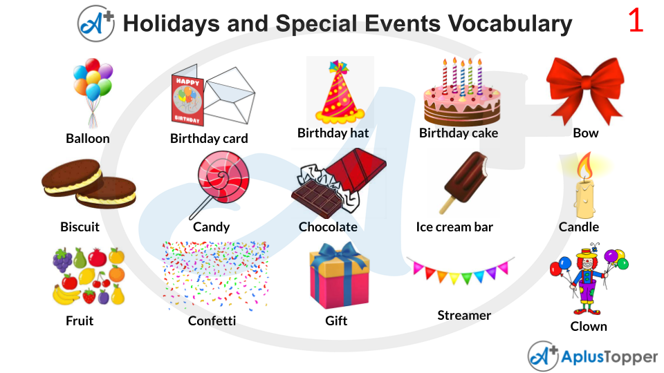 Holidays and Special Events Vocabulary | List of Holidays and Special ...