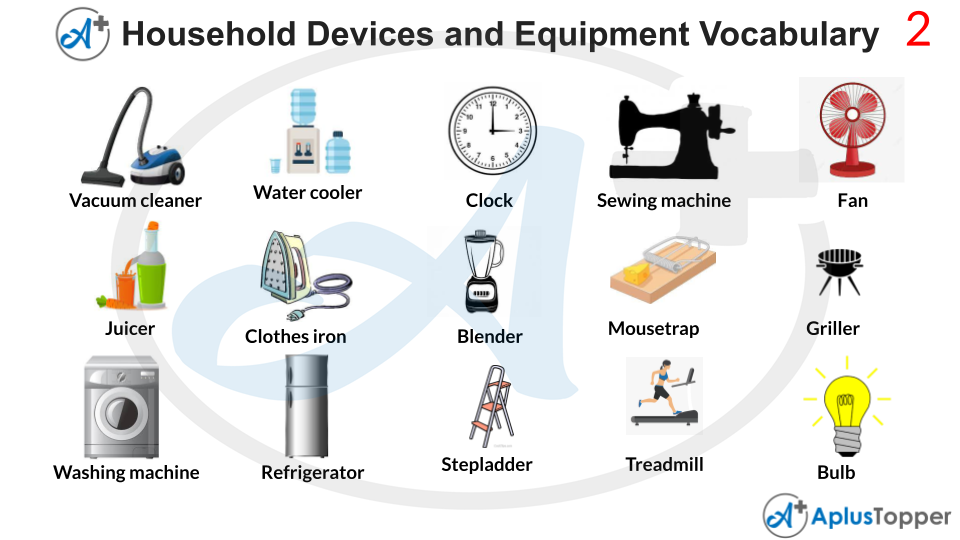 Household Tools, Devices and Equipment Vocabulary • 7ESL