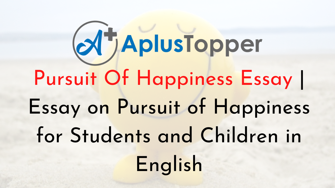 pursuit of happiness essay pdf