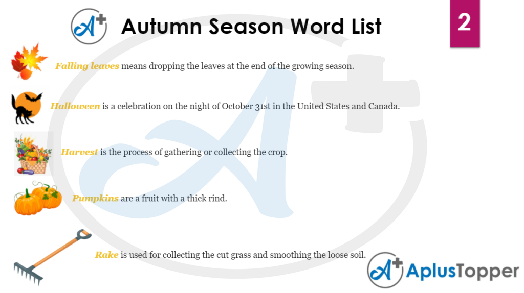 Autumn Season Namelist 2