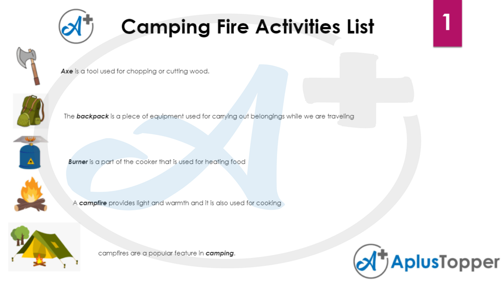 Camping Fire Activities List 1