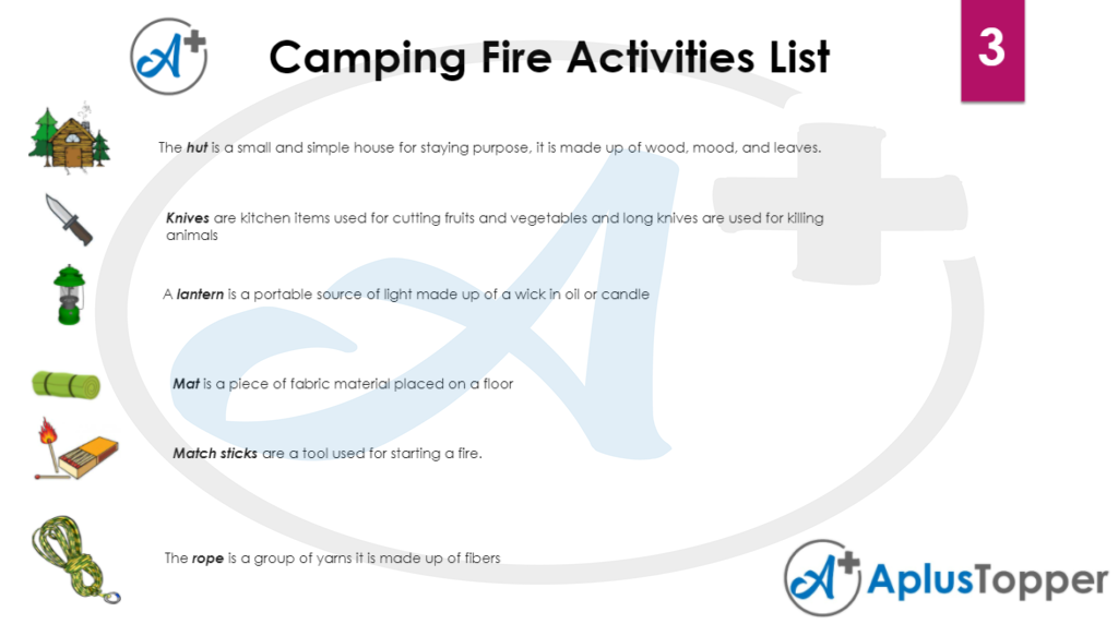 Camping Fire Activities List 3