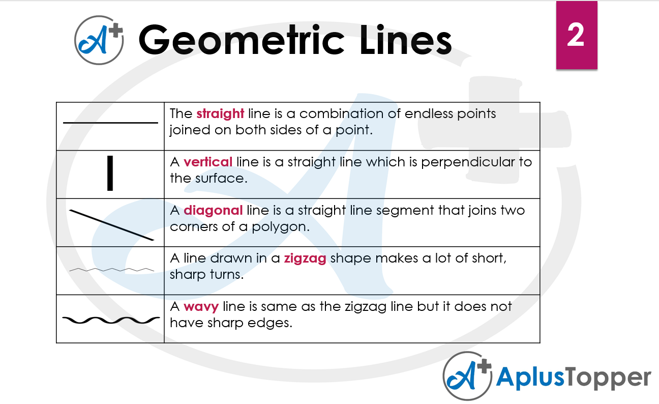 Geometry Lines Vocabulary English