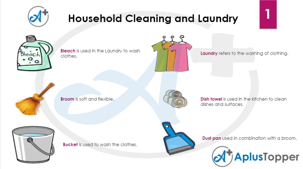 Household cleaning and laundry vocabulary 1