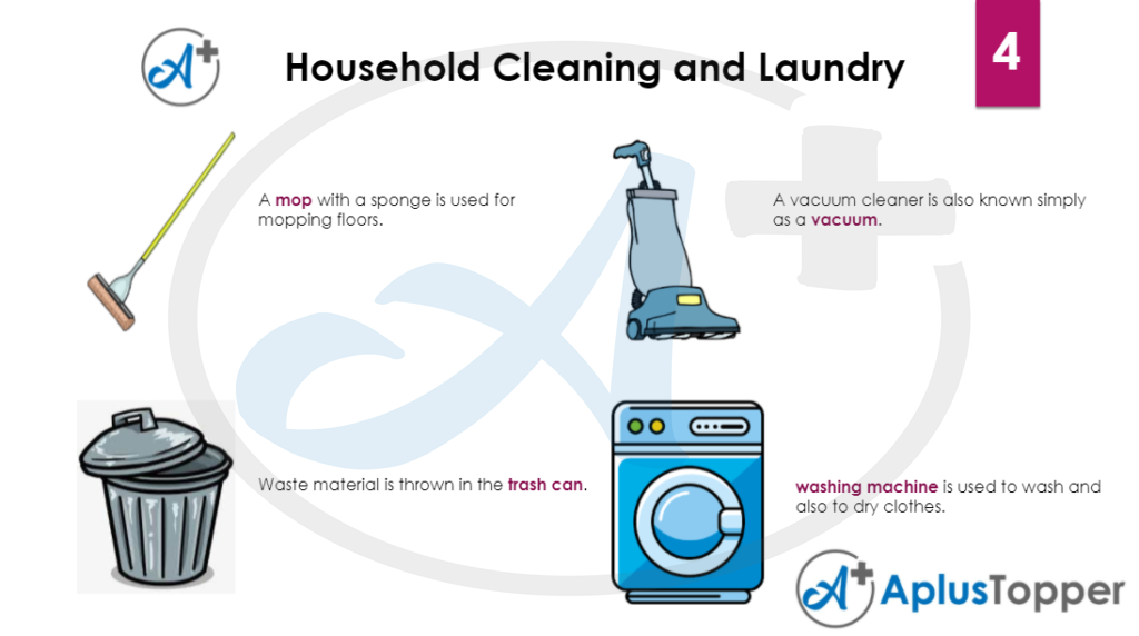 Household cleaning and laundry vocabulary 4